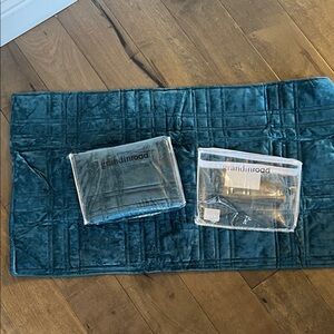 Grandinroad dark teal velvet king pillow shams